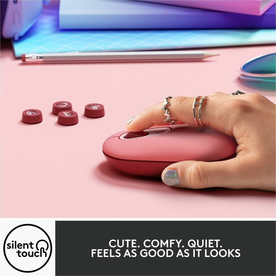 Logitech POP Mouse with Emoji - Heartbreaker Rose Wireless Bluetooth Mouse