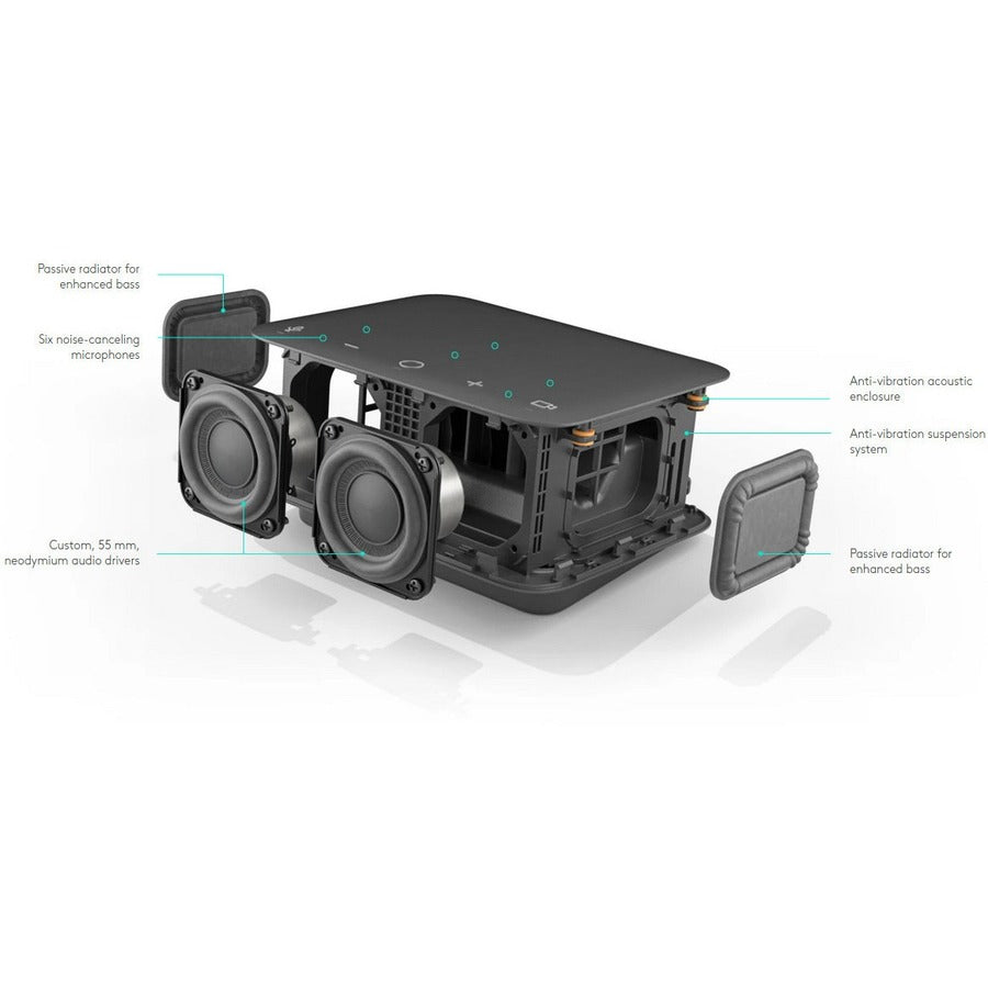 Logitech Logi Dock Docking Station — All-in-One Work From Home Hub with 2 Monitors and 5 USB Ports