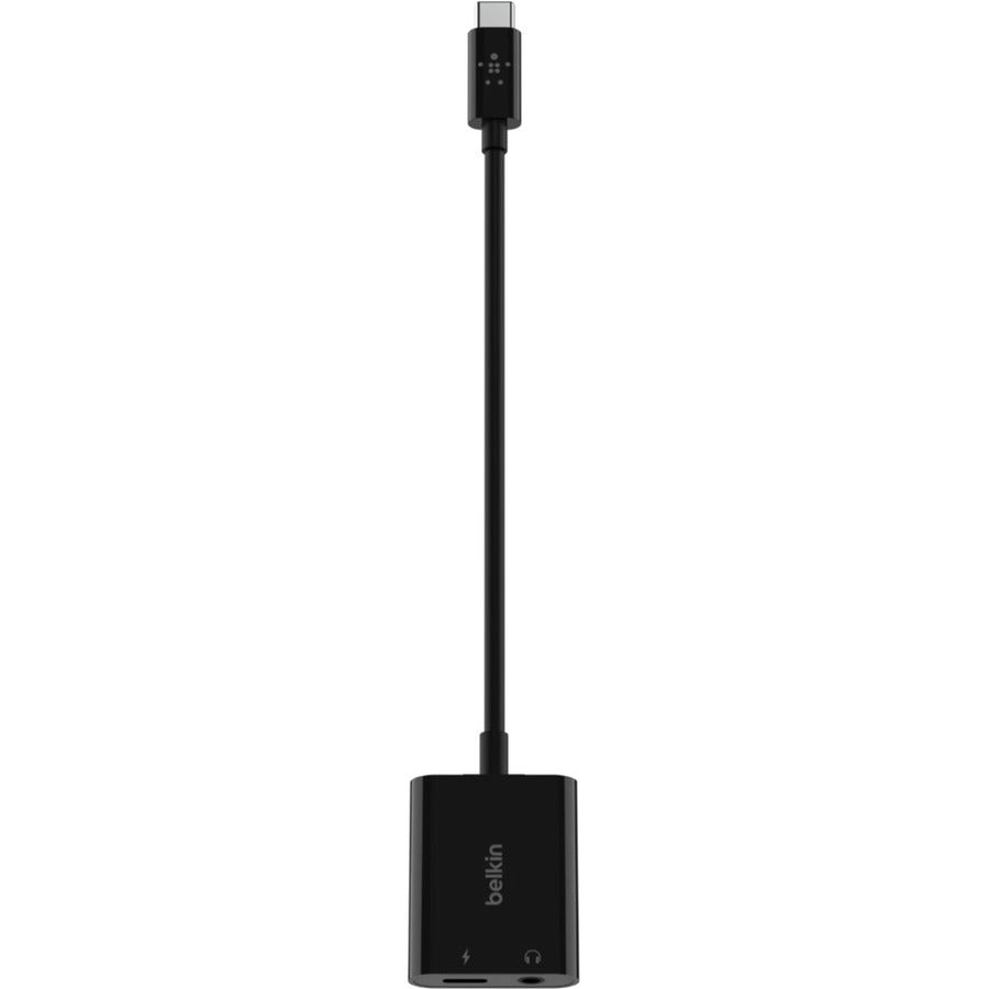 Belkin 3.5mm Audio + USB-C Charge Adapter – Fast Charging & High-Resolution Audio for iPhone and USB-C Devices