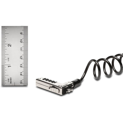 Kensington Slim Portable Combination Lock for Standard Slot - Carbon Steel Cable Lock with Resettable 4-Digit Code