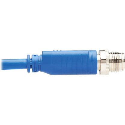 Eaton Tripp Lite Series NM12-602-03M-BL Cat6 Ethernet Cable with M12 X-Code and RJ-45 Connectors, IP68 Waterproof, 9.8 ft, Blue, Supports PoE++