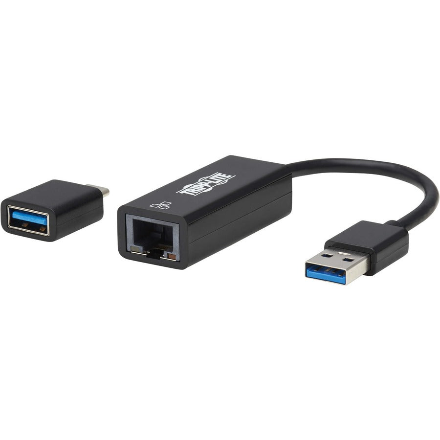 Eaton Tripp Lite Series USB-C & USB-A to Gigabit Ethernet Adapter - 10/100/1000 Mbps Ethernet Connection