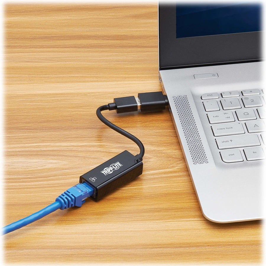 Eaton Tripp Lite Series USB-C & USB-A to Gigabit Ethernet Adapter - 10/100/1000 Mbps Ethernet Connection