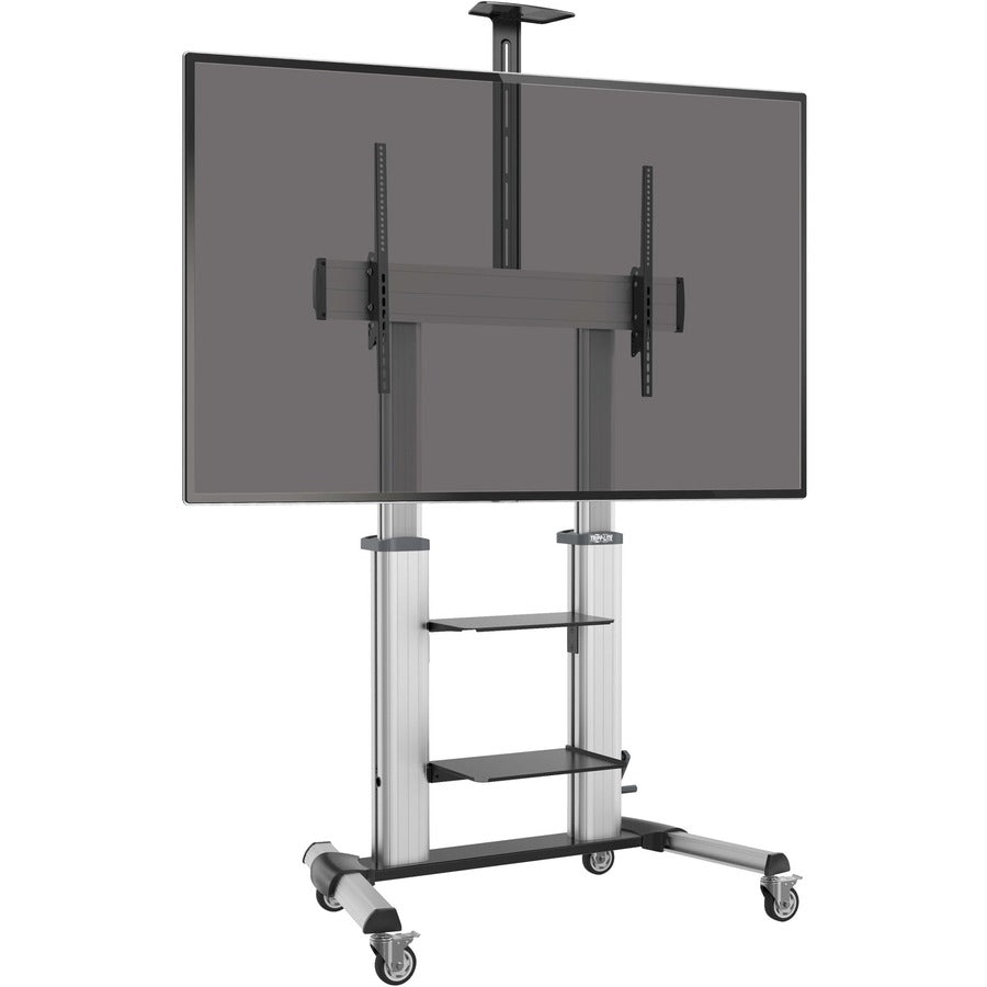 Eaton Tripp Lite Series Safe-IT Heavy-Duty Rolling TV Cart with Height-Adjusting Crank Handle for 60 to 100-Inch Displays