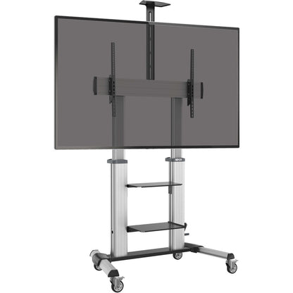 Eaton Tripp Lite Series Safe-IT Heavy-Duty Rolling TV Cart with Height-Adjusting Crank Handle for 60 to 100-Inch Displays