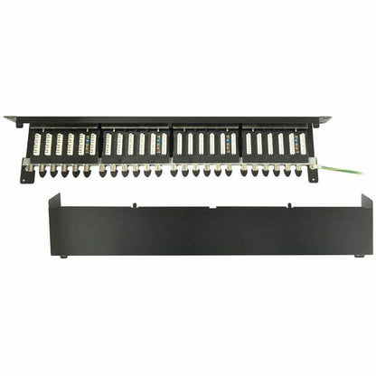 Eaton Tripp Lite Series 24-Port Cat6a Shielded Patch Panel - 10 Gbps, STP, 1U Rack Mount