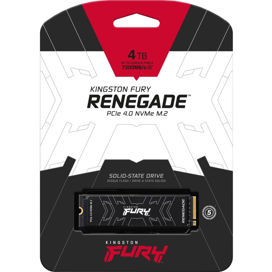 Kingston FURY Renegade 4TB PCIe 4.0 NVMe M.2 SSD - High-Performance Internal Storage for Gaming and Enthusiasts