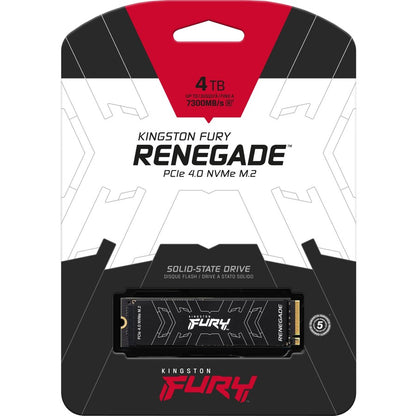Kingston FURY Renegade 4TB PCIe 4.0 NVMe M.2 SSD - High-Performance Internal Storage for Gaming and Enthusiasts