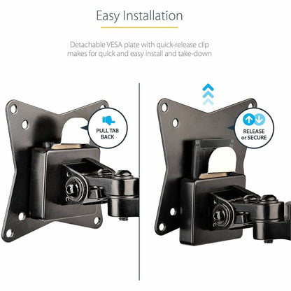 StarTech.com Desk Mount Monitor Arm for 32-Inch to 49-Inch Displays – Full Motion, Height Adjustable, VESA Compatible