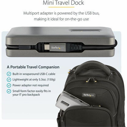 StarTech.com USB-C Multiport Adapter with 4K HDMI, Gigabit Ethernet, and USB Hub - Part DKT31CSDHPD3