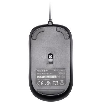 Kensington Wired Mouse for Life - Reliable Symmetrical USB Optical Mouse with Scroll Wheel