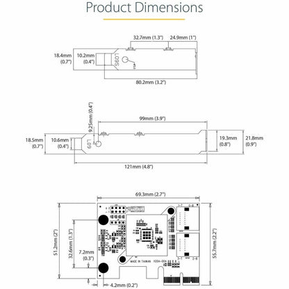 StarTech.com PCIe SATA Card 4 Port PCIe SATA III Controller Part Number 4P6G-PCIE-SATA-CARD