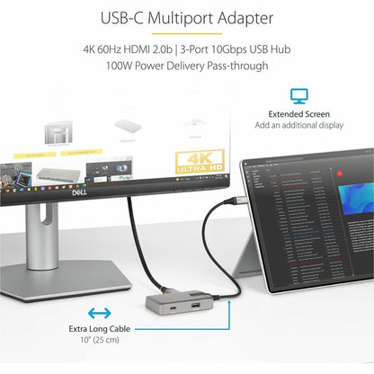 StarTech.com USB-C Multiport Adapter with 4K HDMI and 100W Power Delivery