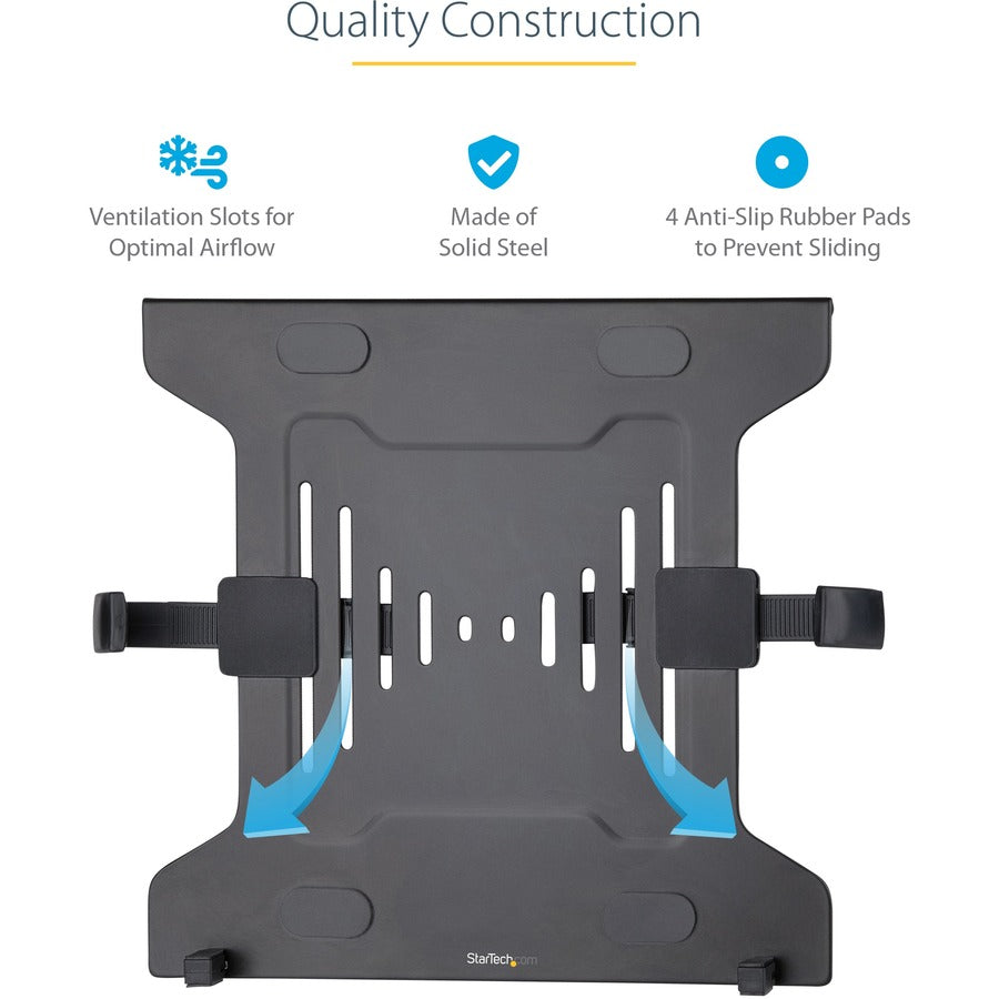 StarTech.com VESA Laptop Tray for Adjustable Monitor Arms - Supports Notebooks Up to 10 lbs