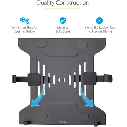 StarTech.com VESA Laptop Tray for Adjustable Monitor Arms - Supports Notebooks Up to 10 lbs