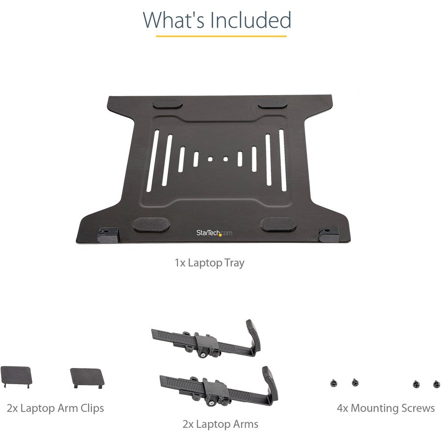 StarTech.com VESA Laptop Tray for Adjustable Monitor Arms - Supports Notebooks Up to 10 lbs