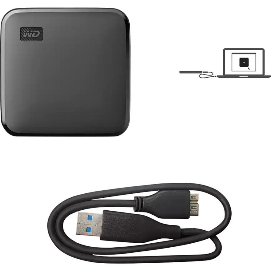 Western Digital Elements SE SSD 1TB Portable External Drive - Reliable USB 3.0 Performance