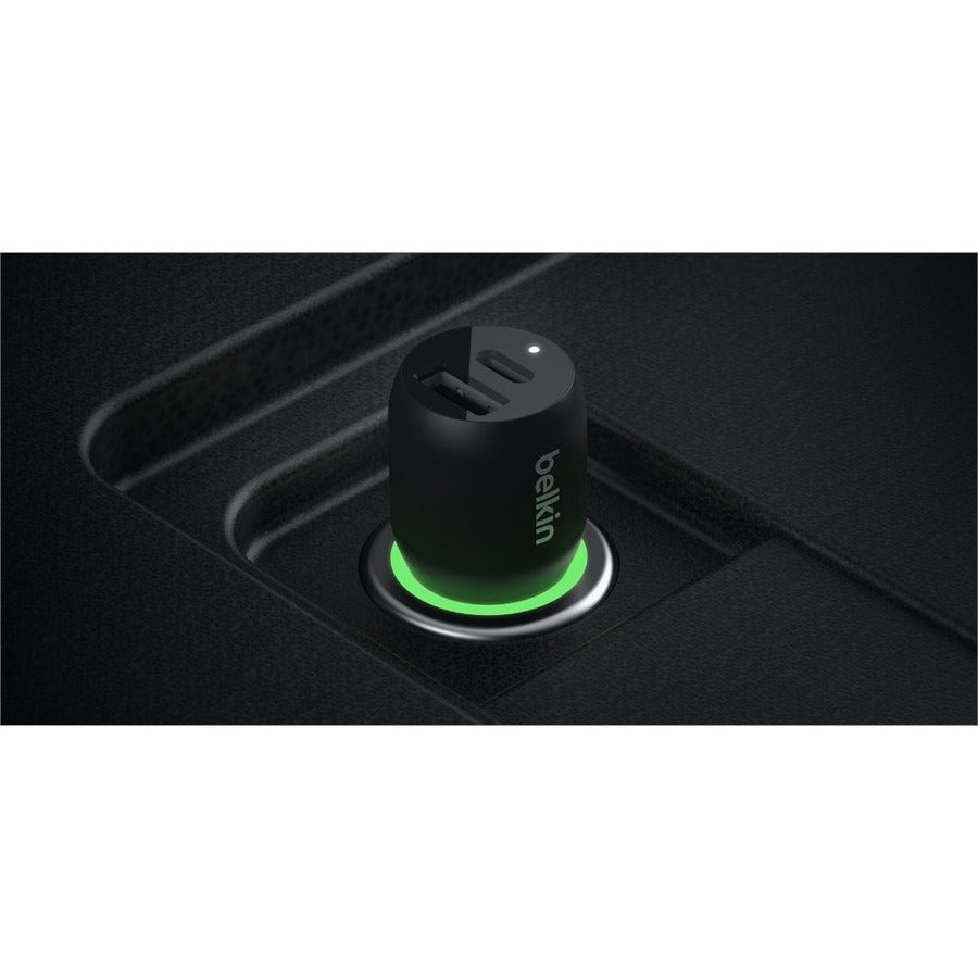 Belkin BoostCharge Dual Car Charger with PPS 37W – Fast Dual USB-C and USB-A Charging for iPhone, Samsung, and More