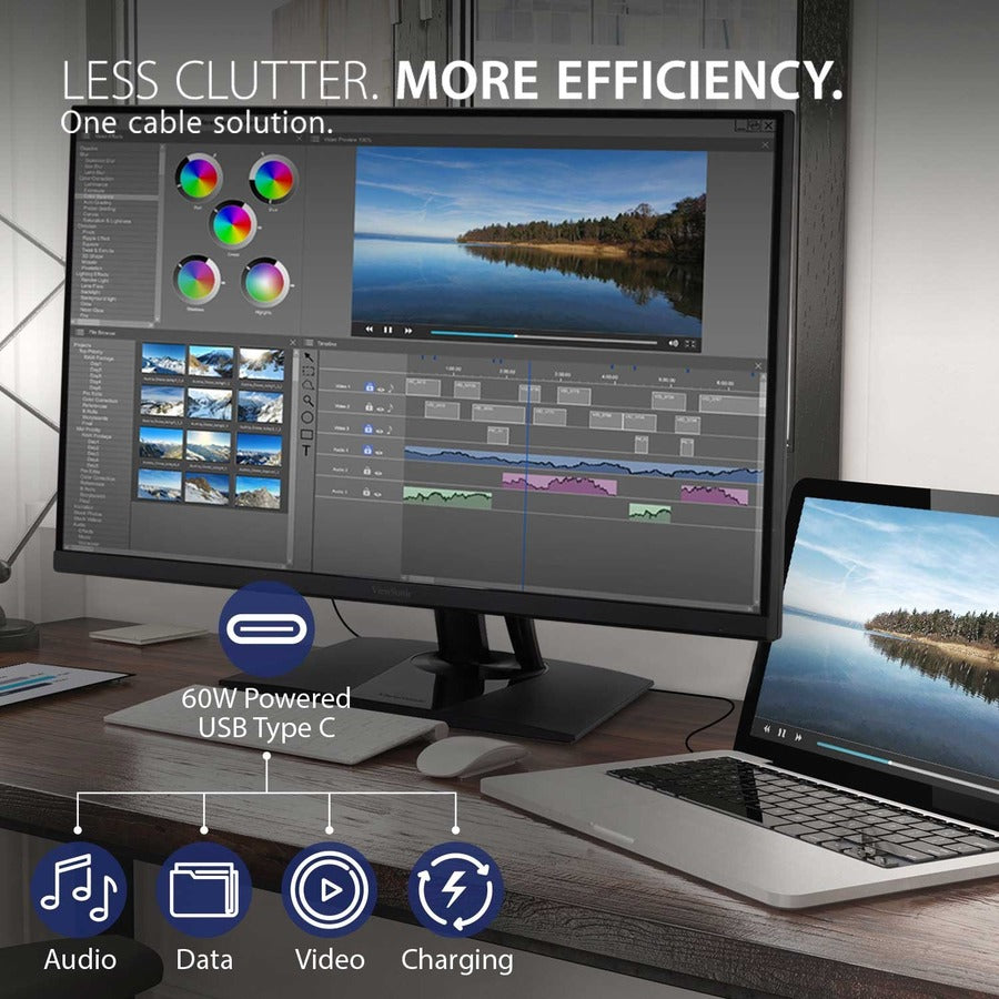 ViewSonic VP3256-4K 32-Inch UHD IPS Monitor with HDR10, USB-C & Ergonomic Stand