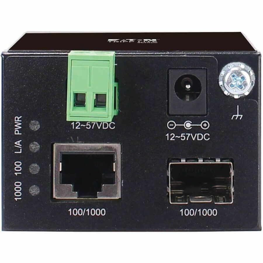 Eaton Tripp Lite Series Unmanaged Industrial Gigabit Fiber to Ethernet Media Converter N785-I01-SFP-DU
