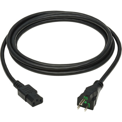 Eaton Tripp Lite Safe-IT Hospital-Grade Power Cable, 10 ft, 125V, NEMA 5-15P to IEC C13, Antibacterial Black Cord