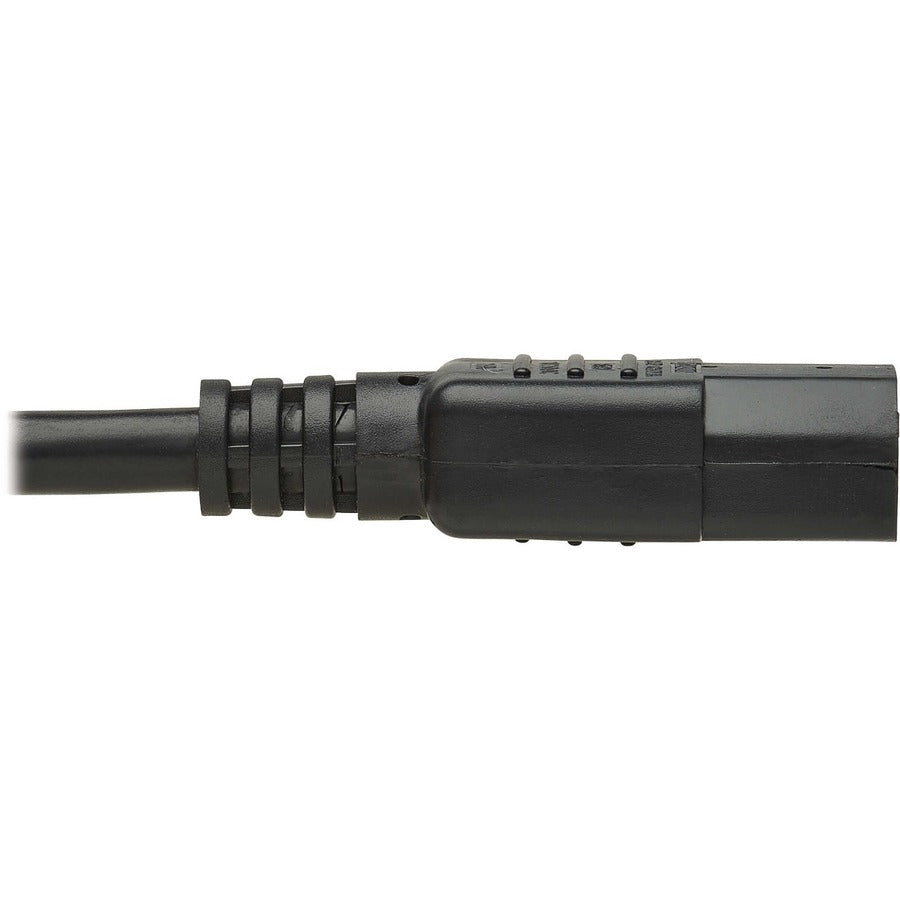 Eaton Tripp Lite Safe-IT Hospital-Grade Power Cable, 10 ft, 125V, NEMA 5-15P to IEC C13, Antibacterial Black Cord