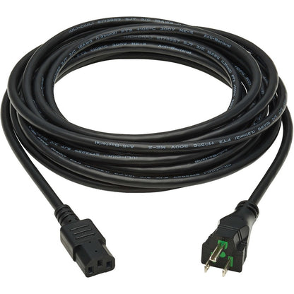 Eaton Tripp Lite Series Safe-IT Hospital-Grade Power Cord 15 ft - NEMA 5-15P to IEC C13, Antibacterial, 125V, 13A, Black