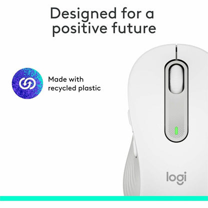 Logitech Signature M650 Wireless Mouse – Off-White, Small to Medium Hands, 2-Year Battery Life, Silent Clicks