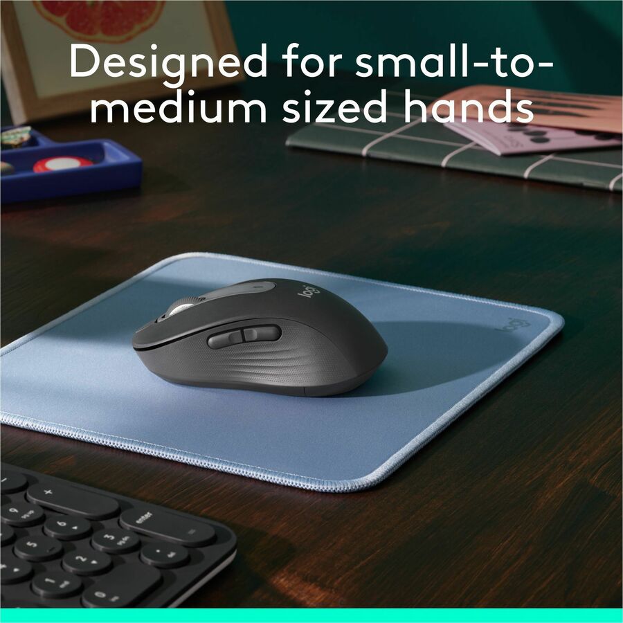 Logitech Signature M650 Wireless Mouse - Contoured Design for Small to Medium Hands, Bluetooth & Logi Bolt, 2-Year Battery Life, SilentClick in Graphite