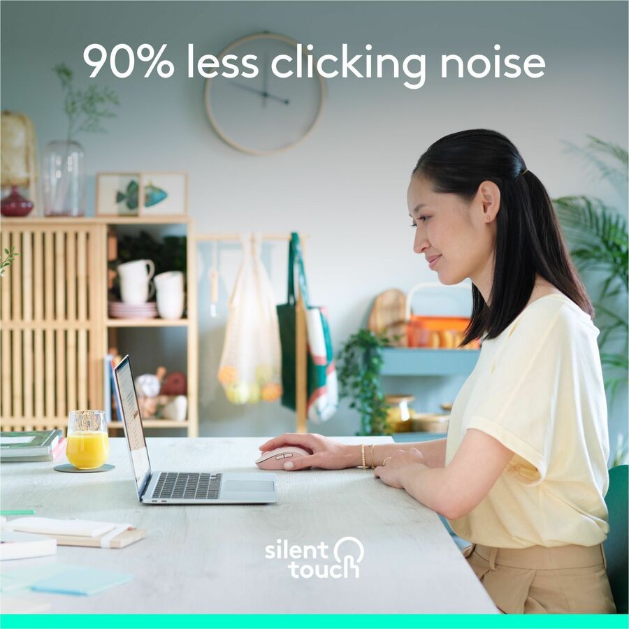 Logitech Signature M650 Wireless Mouse - Small to Medium Hands, Rose, 2-Year Battery Life