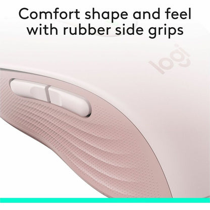 Logitech Signature M650 Wireless Mouse - Small to Medium Hands, Rose, 2-Year Battery Life