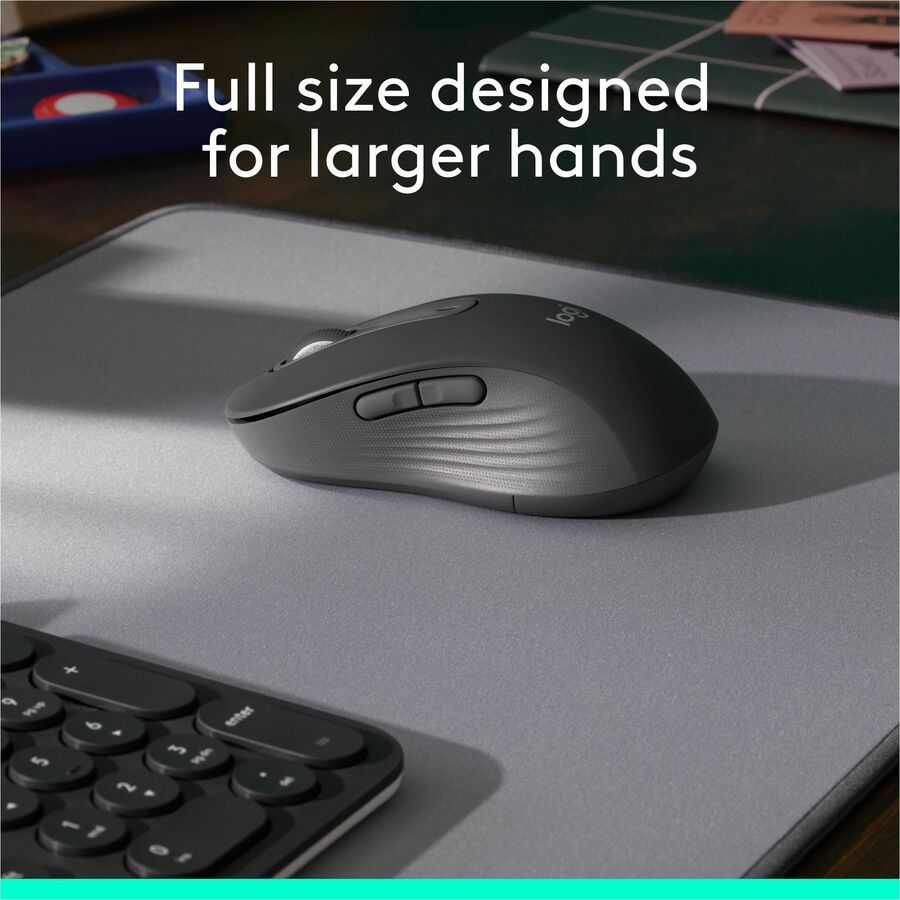 Logitech Signature M650 L Wireless Mouse for Large Hands - 2-Year Battery Life, Silent Clicks, Graphite