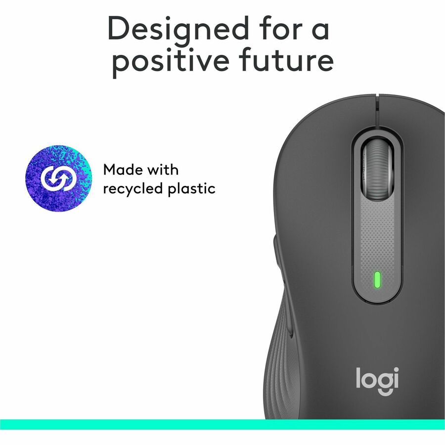 Logitech Signature M650 L Wireless Mouse for Large Hands - 2-Year Battery Life, Silent Clicks, Graphite