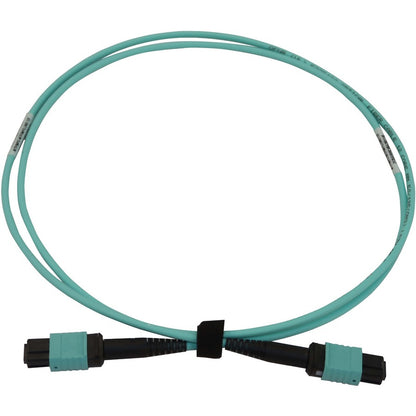 Eaton Tripp Lite Series 40/100/400 GbE Multimode Fiber Optic Cable N844B-01M-12-P — 3.3 ft Aqua LSZH OM3 12-Fiber MTP/MPO