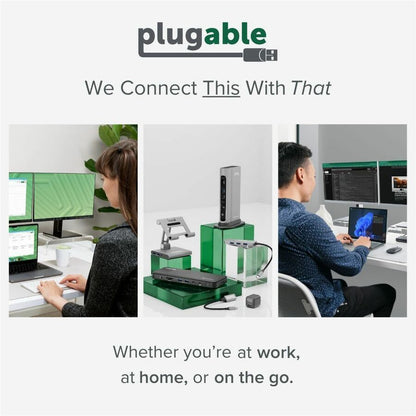 Plugable USB4 Hub, 5-in-1 Thunderbolt 4 Dock with 60W Charging and Dual 4K Support