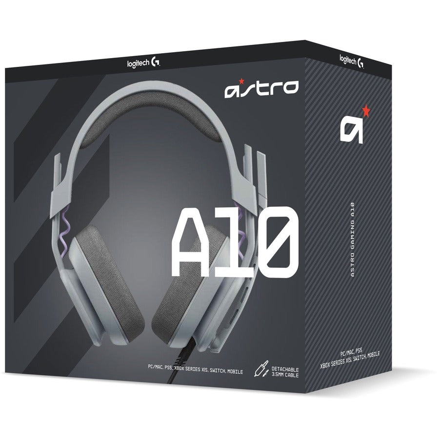Logitech Astro A10 Headset with Microphone and Stereo Sound for Gaming on PS5, Xbox Series X, PC, Mac