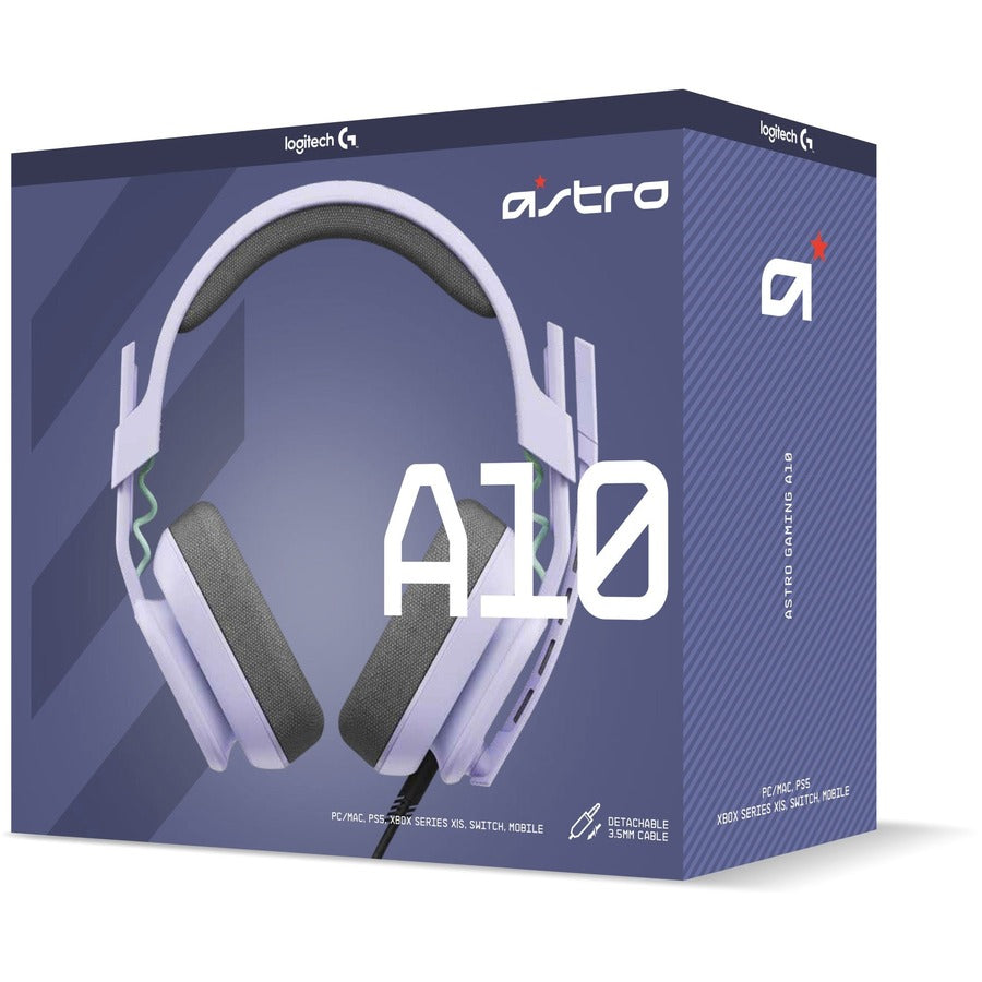 Logitech Astro A10 Headset – Gaming Headphones with 40mm Drivers, Microphone, and Durable Build for Xbox, PlayStation, PC, and Mac