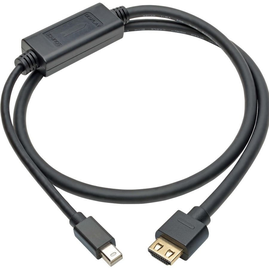 Eaton Tripp Lite Series Mini DisplayPort 1.4 to HDMI Active Adapter Cable (M/M), 4K 60Hz, HDR, HDCP 2.2, 3 ft.