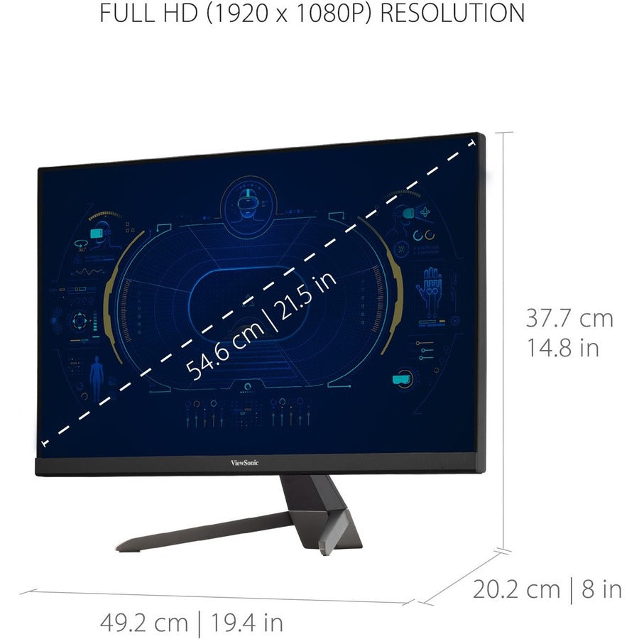 ViewSonic VX2267-MHD 22-Inch Full HD Gaming Monitor with 1ms Response Time and AMD FreeSync Technology