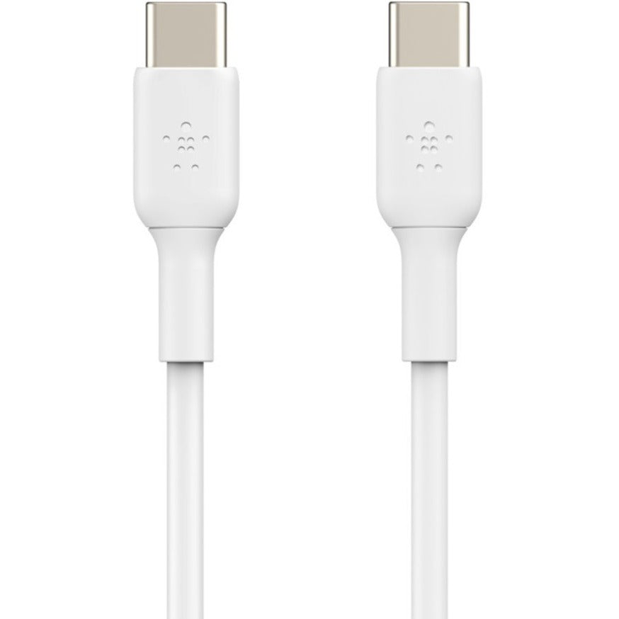 Belkin BoostCharge USB-C to USB-C Cable (1 Meter / 3.3 Feet, White) for Fast Charging and Data Transfer