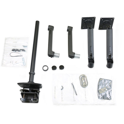 Ergotron LX Dual Stacking Arm Tall Pole Multi-Monitor Mount (Matte Black)