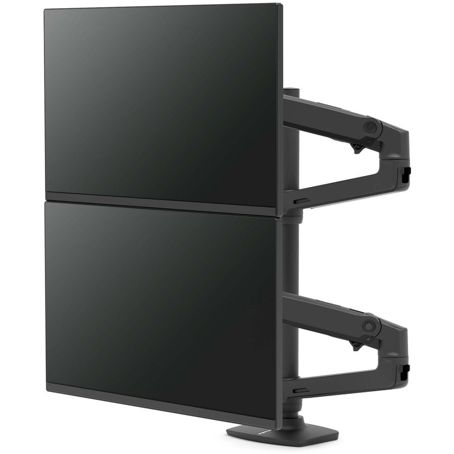 Ergotron LX Dual Stacking Arm Tall Pole Multi-Monitor Mount (Matte Black)
