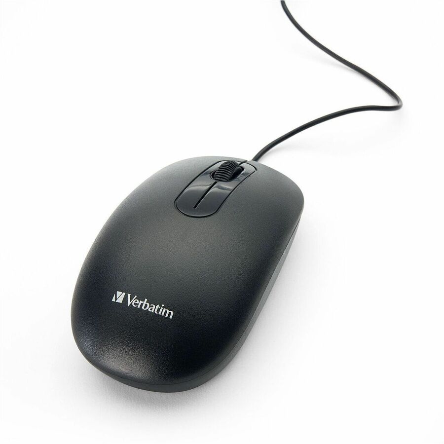 Verbatim America LLC Wired Keyboard and Mouse Combo – Reliable USB Connection with Multimedia Hot Keys and 1000 DPI Ambidextrous Mouse