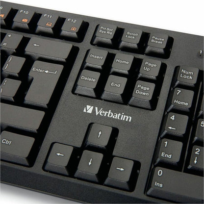 Verbatim America LLC Wired Keyboard and Mouse Combo – Reliable USB Connection with Multimedia Hot Keys and 1000 DPI Ambidextrous Mouse