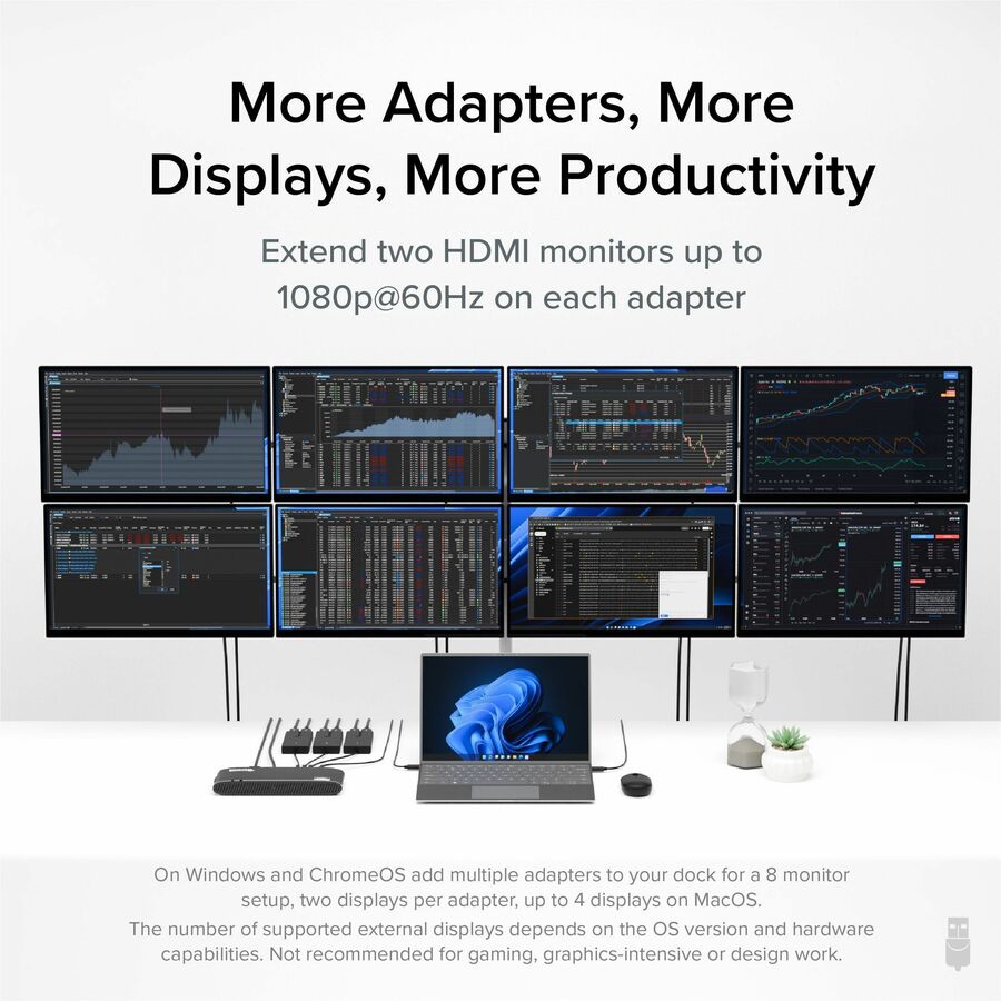 Plugable Technologies UGA-HDMI-2S Dual Monitor Adapter for USB 3.0, USB-C, and Thunderbolt Devices