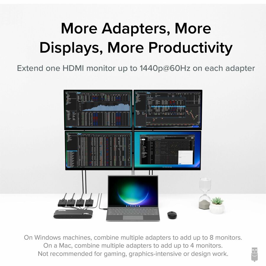 Plugable UGA-HDMI-S USB-C and USB 3.0 to HDMI Adapter for Multi-Monitor Setup