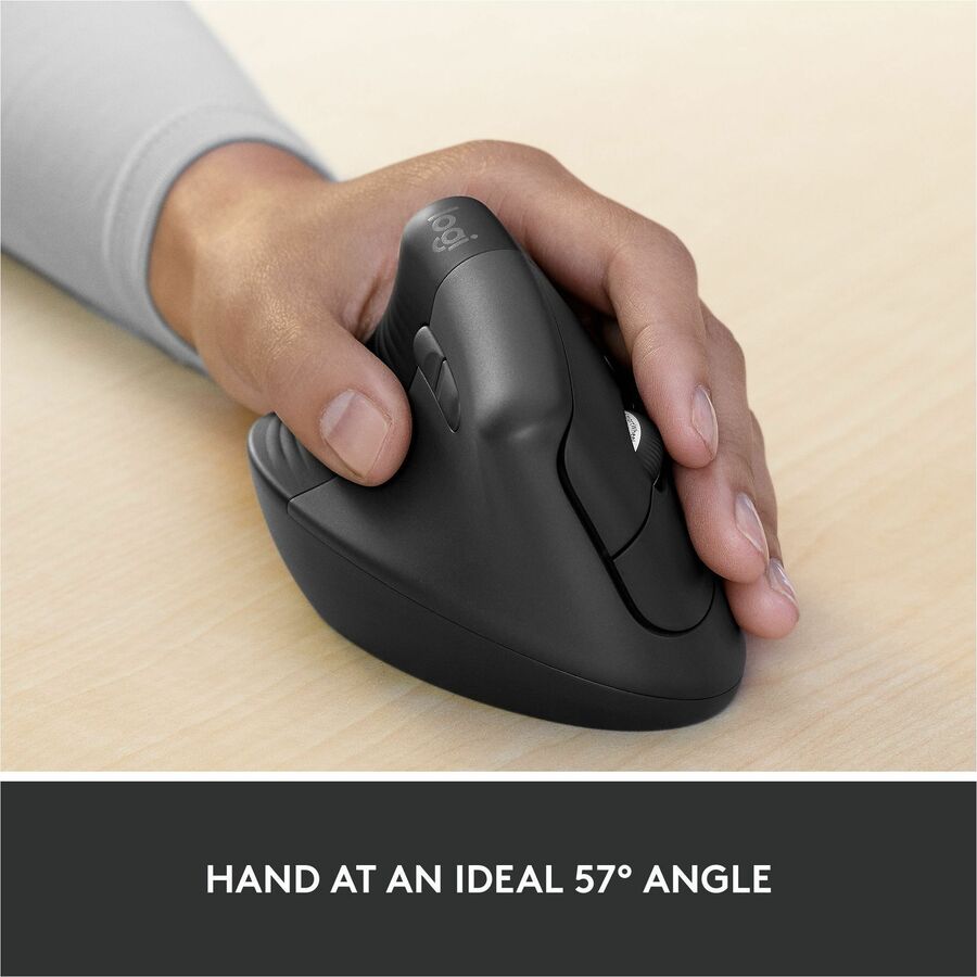 Logitech Lift for Business Left-Handed Vertical Ergonomic Mouse - Wireless Bluetooth & Logi Bolt USB