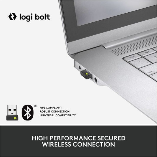 Logitech Lift for Business Left-Handed Vertical Ergonomic Mouse - Wireless Bluetooth & Logi Bolt USB