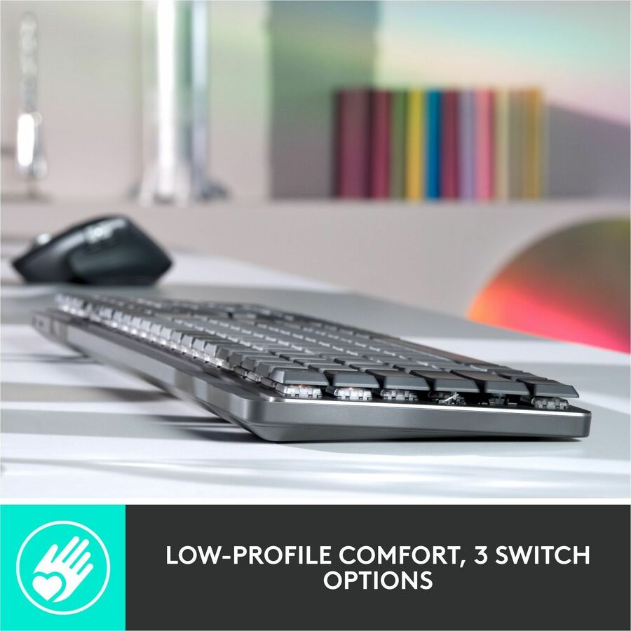 Logitech MX Mechanical Wireless Illuminated Performance Keyboard with Linear Switches and Backlit Keys