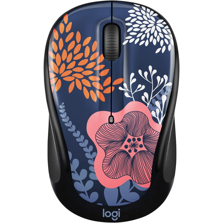 Logitech Design Collection Limited Edition Wireless Mouse with Forest Floral Pattern and Unifying Receiver